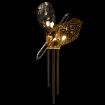 Бра с 2-мя плафонами из стекла и металла и вертикальными подвесками Gilded Mirage  варинант исполнения - 4 | Loft Concept в Новосибирске