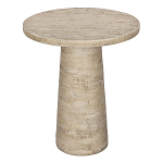 Столик приставной с круглой столешницей Textured Cream Table варинант исполнения - 1 | Loft Concept в Новосибирске