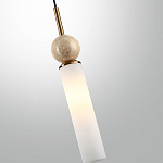 Подвесной светильник с цилиндрическим матовым плафоном и декоративным шаром из камня Orb Essence варинант исполнения - 13 | Loft Concept в Новосибирске