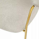 Стул Singer Chair с подлокотниками серый на золотистых ножках варинант исполнения - 7 | Loft Concept в Новосибирске