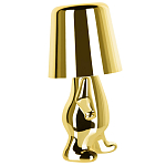 Настольная лампа фигурная золотого цвета с гладким абажуром Высота 19 см Sophia варинант исполнения - 4 | Loft Concept в Новосибирске