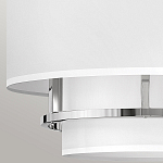 Потолочный светильник с двухслойным белым текстильным абажуром Hinkley варинант исполнения - 23 | Loft Concept в Новосибирске