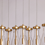 Люстра с 9-ю прозрачными стеклянными плафонами в форме капли Lucid Rain  варинант исполнения - 6 | Loft Concept в Новосибирске