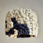 Светильник вязаный из шерсти Черно-белый варинант исполнения - 1 | Loft Concept в Новосибирске
