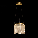 Подвесной светильник цилиндрической формы с прозрачным волнистым плафоном Wave Line варинант исполнения - 3 | Loft Concept в Новосибирске