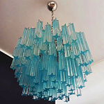 Дизайнерская люстра Blue Lagoon glass бирюзовое стекло  варинант исполнения - 3 | Loft Concept в Новосибирске