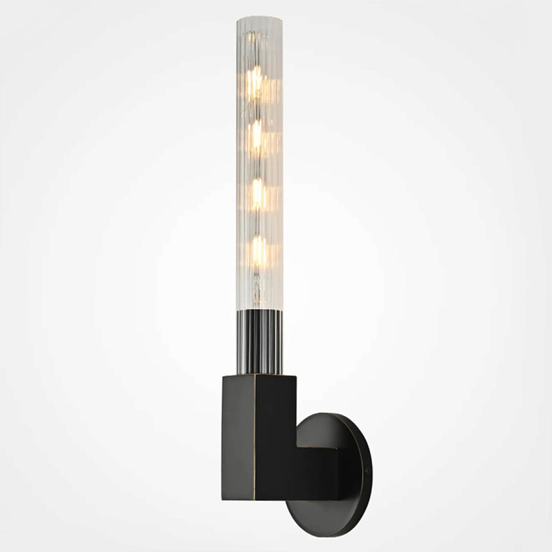 Бра CANNELLE wall lamp SINGLE Sconces Black Черный Прозрачное Стекло в Новосибирске | Loft Concept 