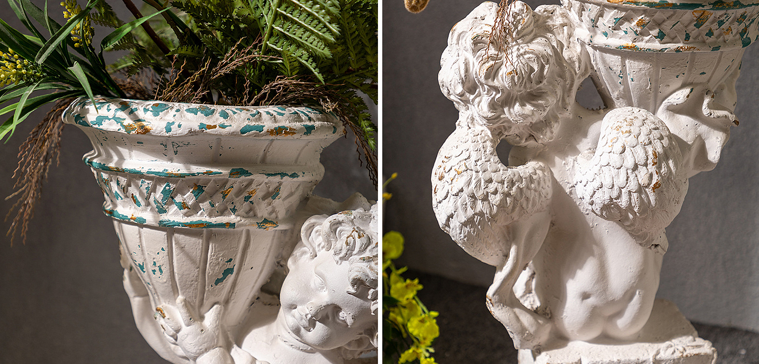 Кашпо Angel with Flowerpot Provence Кашпо Angel with Flowerpot Provence - Loft-Concept в Новосибирске