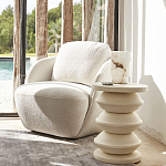 Полукруглое кресло из обивки меланж Halle Melange Armchair варинант исполнения - 6 | Loft Concept в Новосибирске