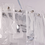 Люстра круглая с подвесными прямоугольными пластинами из стекла Glacier Panels варинант исполнения - 4 | Loft Concept в Новосибирске