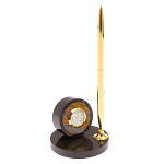 Часы настольные с ручкой из натурального камня Stone Clock варинант исполнения - 11 | Loft Concept в Новосибирске