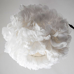 Изогнутый торшер с декором в виде перьев Plumage White Floor Lamp варинант исполнения - 3 | Loft Concept в Новосибирске