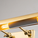 Светильник для картин цвета состаренная латунь с широким плафоном на прямоугольном основании Elstead Lighting варинант исполнения - 2 | Loft Concept в Новосибирске