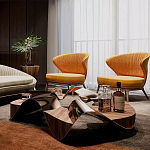 Дизайнерский журнальный стол волнистой формы Nyxacad варинант исполнения - 4 | Loft Concept в Новосибирске