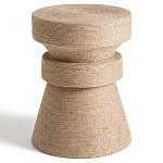 Приставной стол с отделкой из джута Juti D35 см варинант исполнения - 1 | Loft Concept в Новосибирске