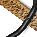 Барный стул со спинкой и металлической подставкой на 4-х деревянных ножках Зеленый Велюр Vendramin Chair варинант исполнения - 5 | Loft Concept в Новосибирске