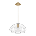 Подвесной светильник с прозрачным двойным стеклянным плафоном в форме купола и внутренней сферой Hinkley варинант исполнения - 10 | Loft Concept в Новосибирске