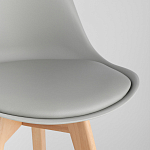 Стул с основой из пластика и мягким сиденьем Arvika Grey варинант исполнения - 7 | Loft Concept в Новосибирске