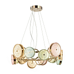 Люстра с плафонами из разноцветного стекла Glass Peonies варинант исполнения - 2 | Loft Concept в Новосибирске