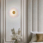 Бра светодиодный с мраморным рассеивателем латунь варинант исполнения - 3 | Loft Concept в Новосибирске