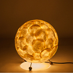 Настольная лампа из перламутра на металлическом каркасе Indonesian Egg варинант исполнения - 4 | Loft Concept в Новосибирске