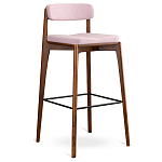 Барный стул из массива ясеня с обивкой из рогожки Elegant Ash варинант исполнения - 2 | Loft Concept в Новосибирске