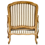 Кресло в полоску в стиле прованс Yvon French Seating Armchair варинант исполнения - 4 | Loft Concept в Новосибирске