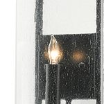 Бра с плафоном из прозрачного стекла на черном каркасе Glass Ball with Seeds варинант исполнения - 1 | Loft Concept в Новосибирске