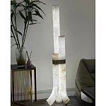 Торшер геометрический с тремя мраморными плафонами Marble Tripod варинант исполнения - 7 | Loft Concept в Новосибирске