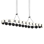 Люстра овальная с круглыми светодиодными источниками света Maxine Light варинант исполнения - 8 | Loft Concept в Новосибирске