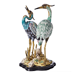 Статуэтка в виде двух птиц из фарфора с бронзовыми элементами Bird of the Garden of Eden варинант исполнения - 3 | Loft Concept в Новосибирске