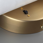 Бра с цилиндрическим плафоном из белого алебастра на круглом основании Латунь Cryptocrystalline Stone варинант исполнения - 3 | Loft Concept в Новосибирске