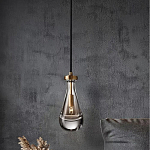 Подвесной светильник в форме капли с прозрачным стеклянным плафоном Dribble варинант исполнения - 1 | Loft Concept в Новосибирске