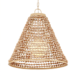 Подвесной светильник в форме колокола из деревянных бусин Wooden Beads варинант исполнения - 3 | Loft Concept в Новосибирске