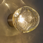 Бра с круглым плафоном из прозрачного стекла с пузырьками воздуха Effervia  варинант исполнения - 11 | Loft Concept в Новосибирске