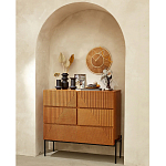 Комод с геометрическим рисунком на ящиках Anders Dark Wood варинант исполнения - 5 | Loft Concept в Новосибирске