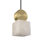 Подвесной светильник с квадратным мраморным плафоном Marble square варинант исполнения - 3 | Loft Concept в Новосибирске