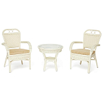 Комплект террасный из ротанга Eloise белый варинант исполнения - 1 | Loft Concept в Новосибирске