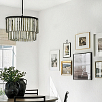 Люстра круглая с подвесками из натурального перламутра Nacre варинант исполнения - 3 | Loft Concept в Новосибирске