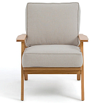 Кресло с каркасом из массива дуба Deniaud Oak Beige Armchair варинант исполнения - 2 | Loft Concept в Новосибирске