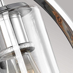 Бра цвета хром с круглой рамой и цилиндрическим прозрачным стеклянным плафоном на прямоугольном основании Feiss варинант исполнения - 5 | Loft Concept в Новосибирске