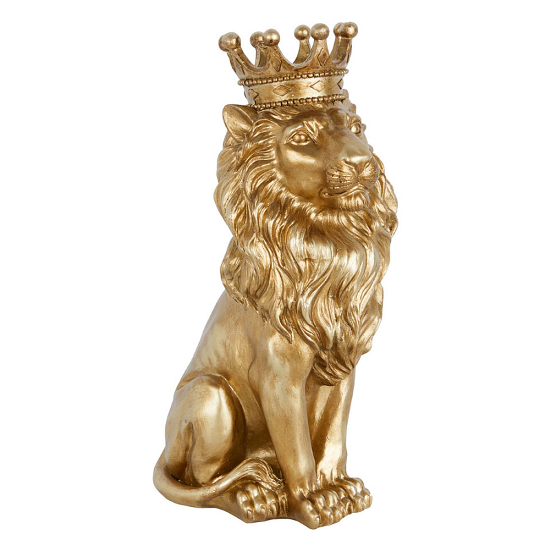 Статуэтка лев с детализированной гривой и изящной короной Lion Crown Золотой Статуэтка лев с детализированной гривой и изящной короной Lion Crown Золотой в Новосибирске | Loft Concept