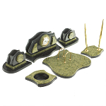 Настольный письменный набор из змеевика из 7-ми элементов Successful Leader варинант исполнения - 2 | Loft Concept в Новосибирске