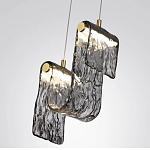 Подвесной светильник волнистой формы из фактурного стекла Wave варинант исполнения - 10 | Loft Concept в Новосибирске