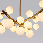 Люстра подвесная фигурная с белыми лампами в форме шара Felicitat варинант исполнения - 2 | Loft Concept в Новосибирске