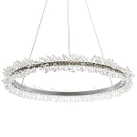 Кольцевая люстра с хрустальным декором Rowan Crystal Ring Chrome Horizontal Chandelier варинант исполнения - 1 | Loft Concept в Новосибирске