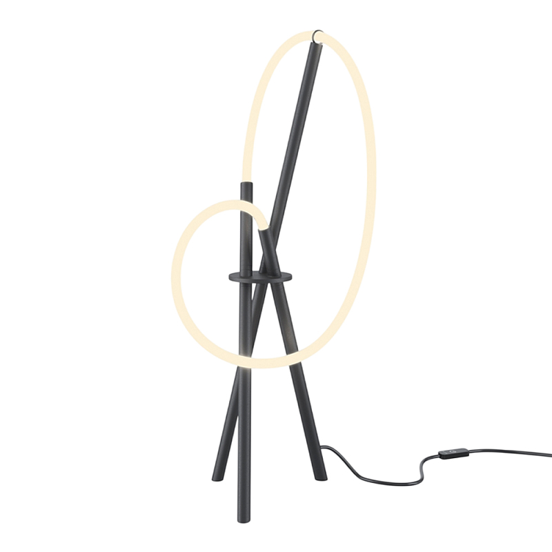 Настольный светильник Crochet Black 3000К 15Вт Черный Белый в Новосибирске | Loft Concept 