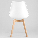 Стул с основой из пластика и мягким сиденьем Arvika White варинант исполнения - 5 | Loft Concept в Новосибирске