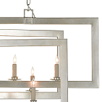 Люстра серебряная из пересекающихся прямоугольных элементов Intersecting Rectangles варинант исполнения - 1 | Loft Concept в Новосибирске