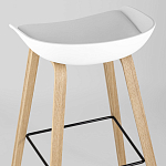 Барный стул на ножках из натурального дерева Boras White варинант исполнения - 6 | Loft Concept в Новосибирске